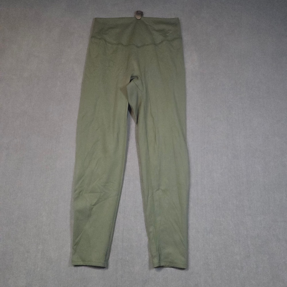 Gymshark Leggings Womens Large Olive Green High Waisted Recycled Training
